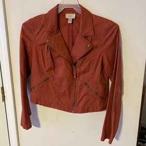 Ann Taylor Loft Moto Jacket - Rust